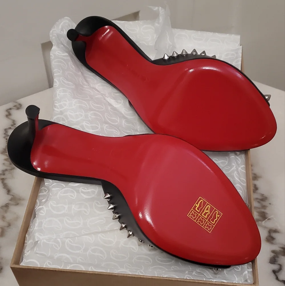 AUTHENTIC!!!Christian Louboutin Me Dolly 85 spikes mules. - Picture 5 of 5